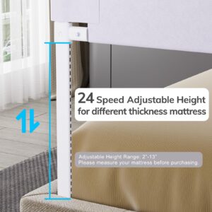 omzer Bed Rail for Toddlers - Baby Bed Guard Rail with Double Child Lock, Safety Bedrail for Children Kids with Pattern, Infants Height Adjustment Guardrail for Full Queen King Size - 1 Pack, 78.74”