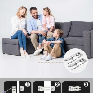 Sectional Couch Connectors,Couch Connections for Sectionals,Sofa Connector Bracket with 16 Screws, Suitable for Loveseat(Sofa Alligator Clips 2 Pairs)