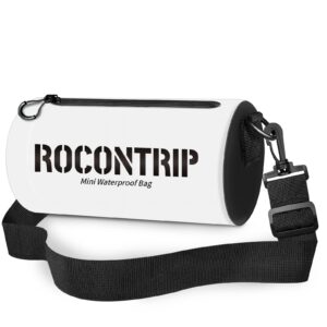 rocontrip crossbody dry bags ipx6 lightweight waterproof bag portable swimming bag travel waterproof dry bag for fishing snorkeling diving boating kayaking hiking（white）