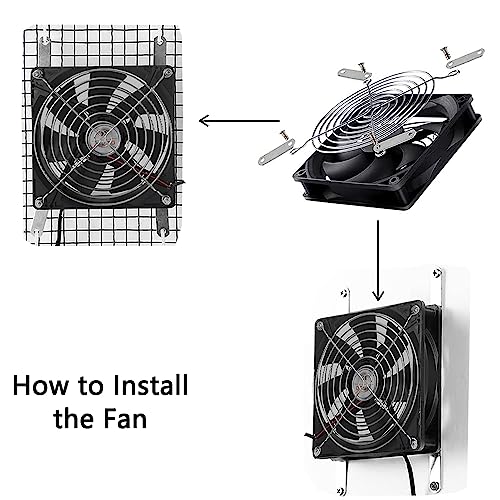 FCXJTU 20W Solar Powered Fan for Chicken Coops, Greenhouses, Outside Sheds, Pet Houses, Solar Panel Fan with Two IPX7 Waterproof Fans 11.5Ft On/Off Switch Cable Exhaust Intake Way Installation Kits