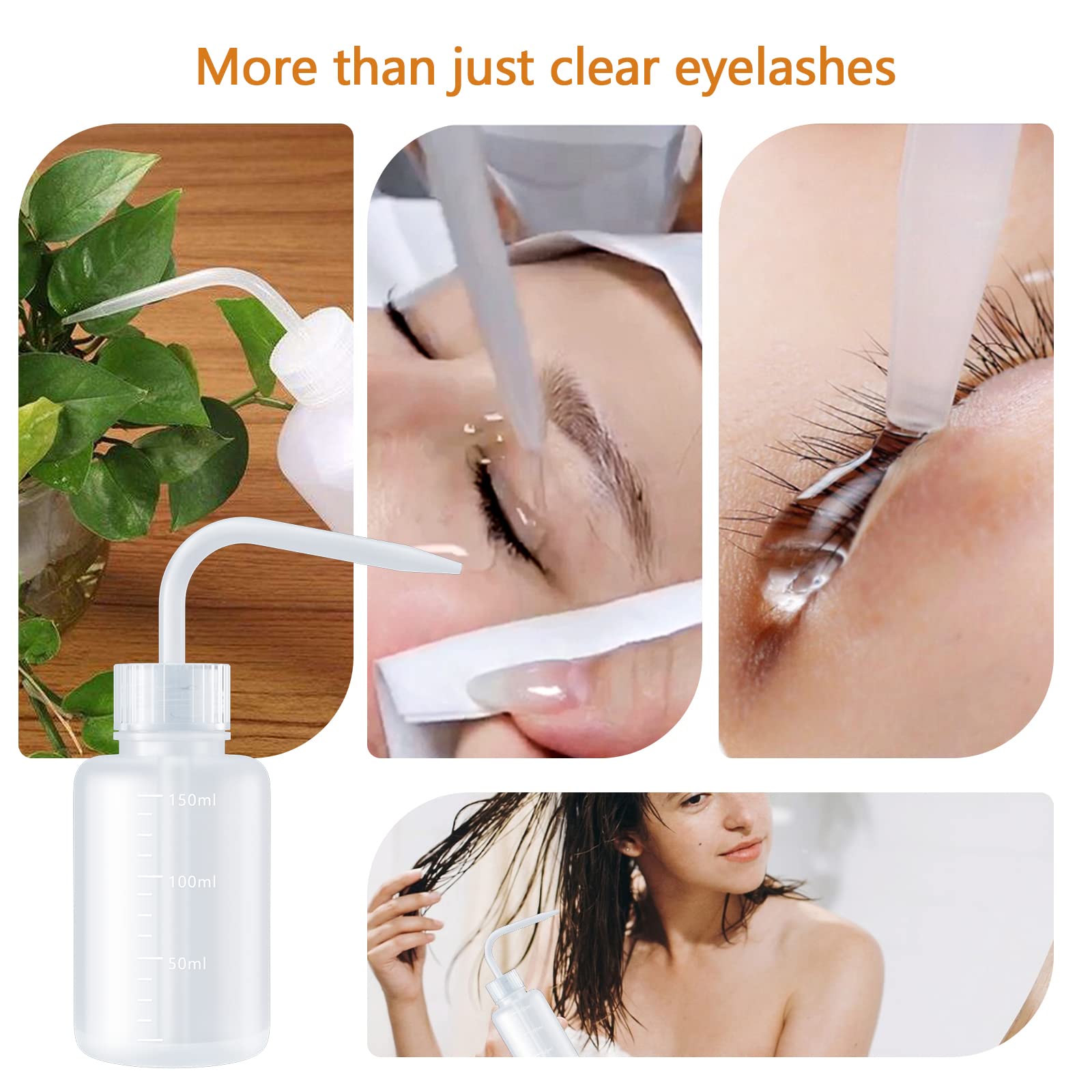 Lash Fan Eyelash Extension Supplies with USB Mini Portable Fans 3 Lash Shampoo Brush 50 Eyelash Mascara Brushes 1 Plastic Wash Bottle for Lash Extension（Rose）