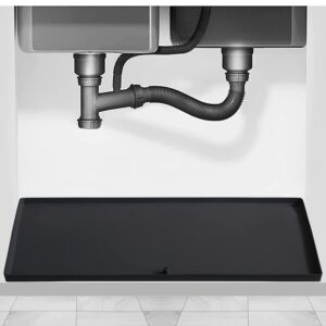 leikaendi under sink mat, 28'' x 22'' under sink mats for kitchen waterproof, silicone under sink drip tray liner, kitchen sink cabinet protector