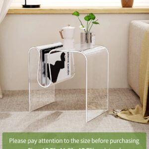 solaround Acrylic Side Table, Small End Table for Living Room,Bedside Table for Bedroom Lucite Nightstand (1, Clear, 17.7 * 17.7 * 11.8)