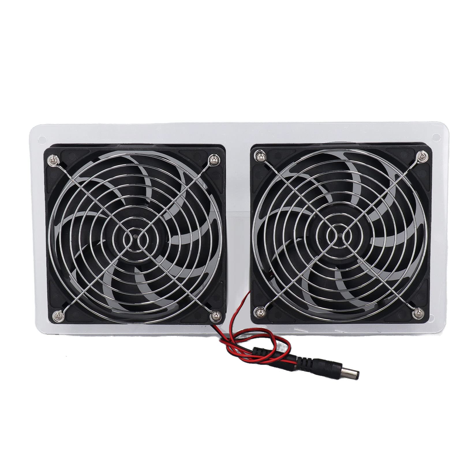 RV Solar Panels Fan Solar Panel Powered Fan 2 Fans 100W 20V Green Energy Portable Convenient Mini Ventilator for Dog Pet House Greenhouse RV