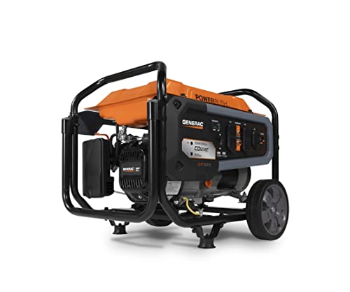 Generac 7721 GP3600 3,600-Watt Gas-Powered Portable Generator - COsense Technology - Powerrush Advanced Technology - Reliable Power for Emergencies and Recreation - 49 State Compliant