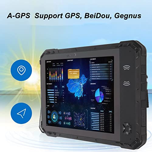 8 Inch Rugged Tablet, 1280 x 800 IPS Touch Screen, 4GB RAM 64GB ROM, Android11, 10000mAh Battery, BT 5.0, WiFi, with NFC Function, 4G Dual SIM, IP68 Waterproof, Black