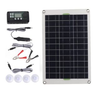 solar panel kit, 50w solar panel charger monocrystalline silicon 30a charge controller solar panel kit for rv marine boat