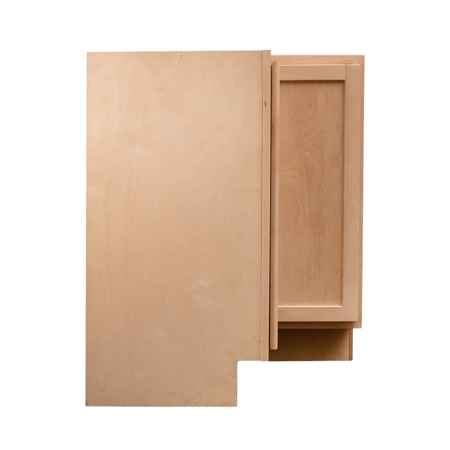 Quicklock RTA (Ready-to-Assemble) | Base Kitchen Cabinets - Shaker Style | Plywood Box Construction | Made in America (Raw Maple, 18" D x 30" W x 34.5" H Lazy Susan)