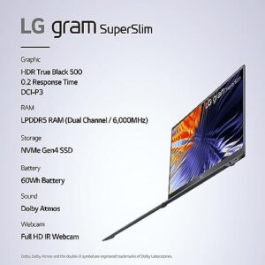 LG gram SuperSlim15.6” OLED Laptop, Intel 13th Gen Core i7 Evo Platform, Windows 11 Home, 32GB RAM, 2TB SSD, Neptune Blue