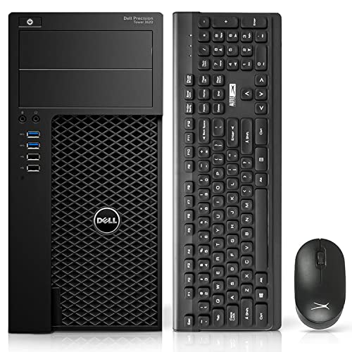 Dell Precision 3620 Tower Computers Desktop PC,i7-7700 3.6GHz,32GB DDR4 1TB M.2 NVMe SSD+2TB HDD,AX200 Built-in WiFi 6,Windows 10 Pro,HDMI Dual Monitor Support,Altec Wireless Keyboard Mouse(Renewed)