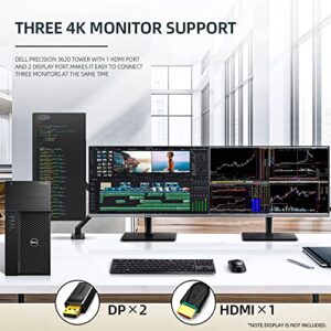 Dell Precision 3620 Tower Computers Desktop PC,i7-7700 3.6GHz,32GB DDR4 1TB M.2 NVMe SSD+2TB HDD,AX200 Built-in WiFi 6,Windows 10 Pro,HDMI Dual Monitor Support,Altec Wireless Keyboard Mouse(Renewed)