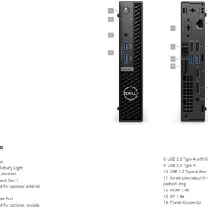 Dell OptiPlex 7010 Micro Form Factor Desktop, Intel Core i5-13500T (14 Core up to 4.6 GHz), 32GB DDR4 RAM, 1TB PCIe SSD, Intel UHD Graphics, Windows 11 Pro, Black