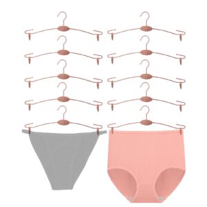 suntrade metal underwear bra rack, durable pants clothes hangers with clips,for lingerie shop display, 10pcs (rose gold-b1)