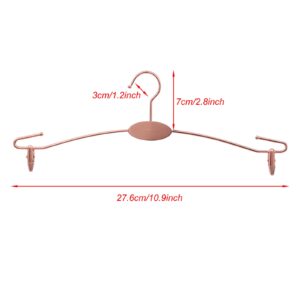 SUNTRADE Metal Underwear Bra Rack, Durable Pants Clothes Hangers with Clips,for Lingerie Shop Display, 10pcs (Rose Gold-B1)