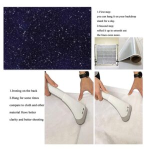 Yongqian Night Sky Star Outer Space Backdrops Universe Space Theme Starry Photography Backdrop Galaxy Stars 7x5ft Children Boy 1st Birthday Party Photo Background Newborn Banner Photo Studio Booth