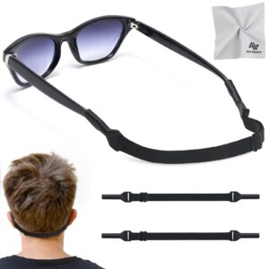 nettempt glasses straps, adjustable eyewear retainer - no tail sunglasses strap for men's glasses straps (2pcs 13inch)