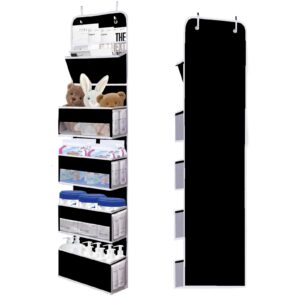 shalory over door hanging organizer,5-shelf and 4 side pockets with velcro stickers secure heavy duty organization for bedroom pantry nursery cosmetics clothes toys and diapers