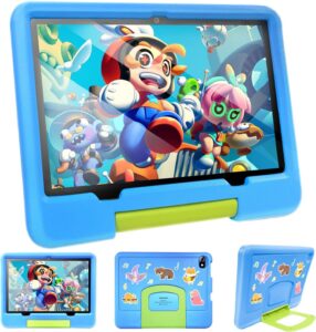 duoduogo android tablet 16 gb ram 64 gb rom(tf 1tb), 10.4 inch tablets with octa-core 2.0 ghz, 8mp+5mp dual camera, hd, 6000mah, eva case, bluetooth, gps, game, wifi (blue)