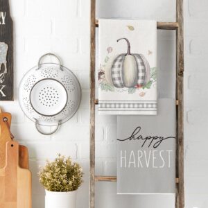 Artoid Mode Truck Leaves Hello Pumpkin Fall Kitchen Towels Dish Towels, 18x26 Inch Happy Harvest Decoration Hand Towels Set of 4