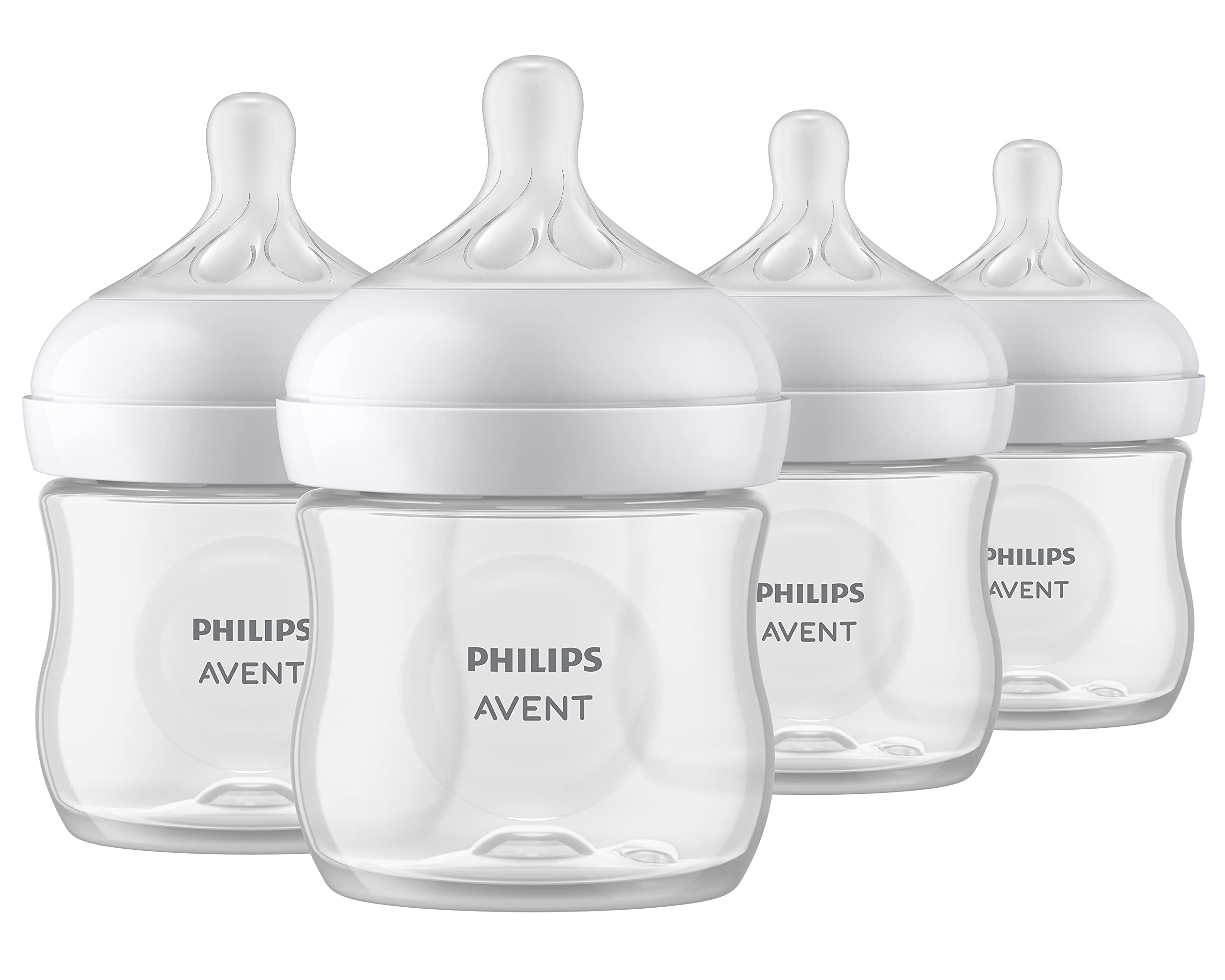 Philips Avent Natural Baby Bottle, 4oz, 4pk, SCY900/04 & Natural Response Baby Bottle Nipples Flow 4, 3M+, 4pk, SCY964/04 & Natural Response Baby Bottle Nipples Flow 5, 6M+, 4pk, SCY965/04