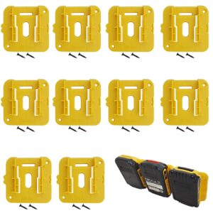 skcmox plastic battery holders mount fit for dewalt 20v 60v battery dcb200 dcb201 dcb202 dcb203 dcb204 dcb205 dcb206 dcb208 10pcs