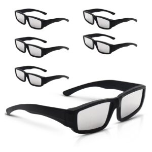 solar eclipse glasses approved 2024 in durable plastic frame, nasa approved and ce & iso certified (6 pack adult)