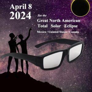 Solar Eclipse Glasses Approved 2024 in Durable Plastic Frame, NASA Approved and CE & ISO Certified (6 Pack Adult)