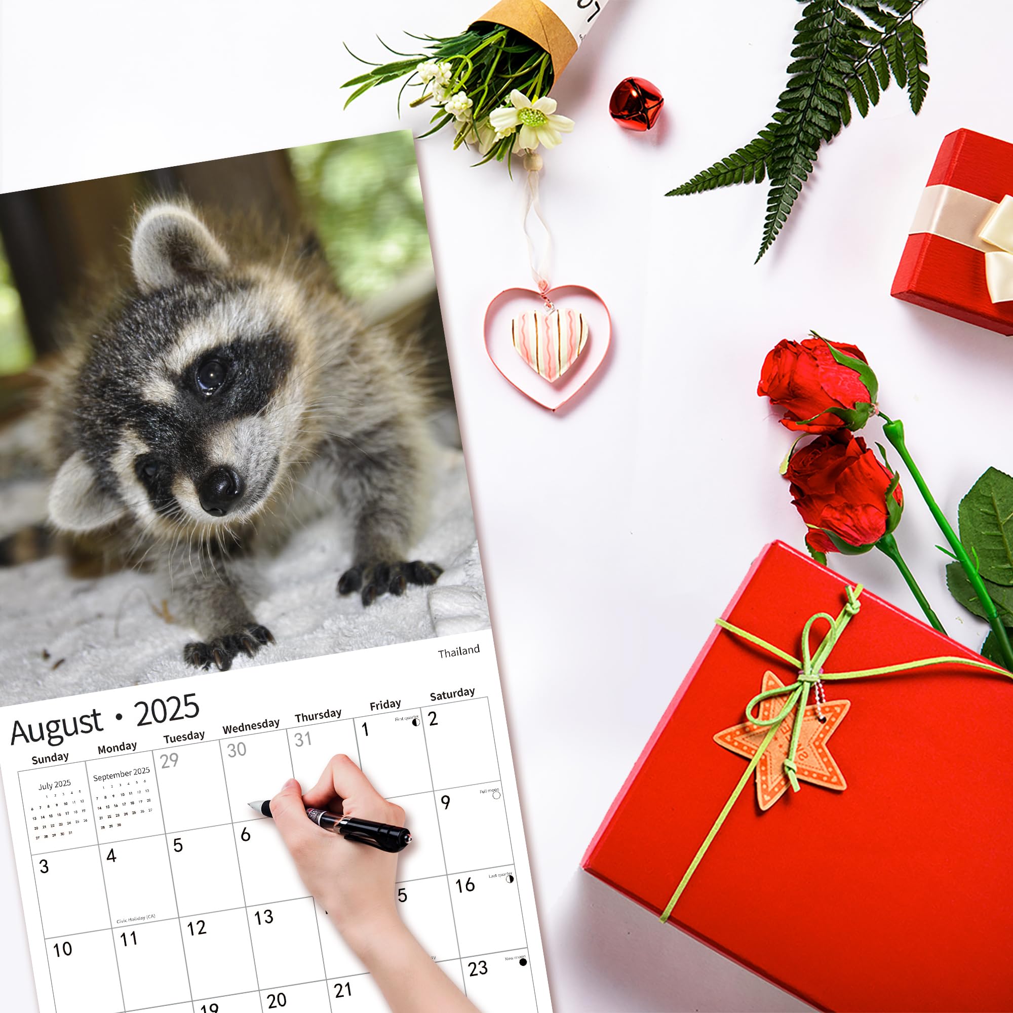 2024 Wall Calendar,Calendar 2024, July 2024 - December 2025, Wall Calendar Baby Animals, 12" x 24" Opened,Full Page Months Thick & Sturdy Paper for Gift Perfect Calendar Organizing & Planning