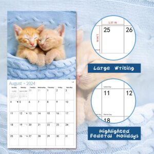 2024 Wall Calendar,Calendar 2024, July 2024 - December 2025, Wall Calendar Baby Animals, 12" x 24" Opened,Full Page Months Thick & Sturdy Paper for Gift Perfect Calendar Organizing & Planning