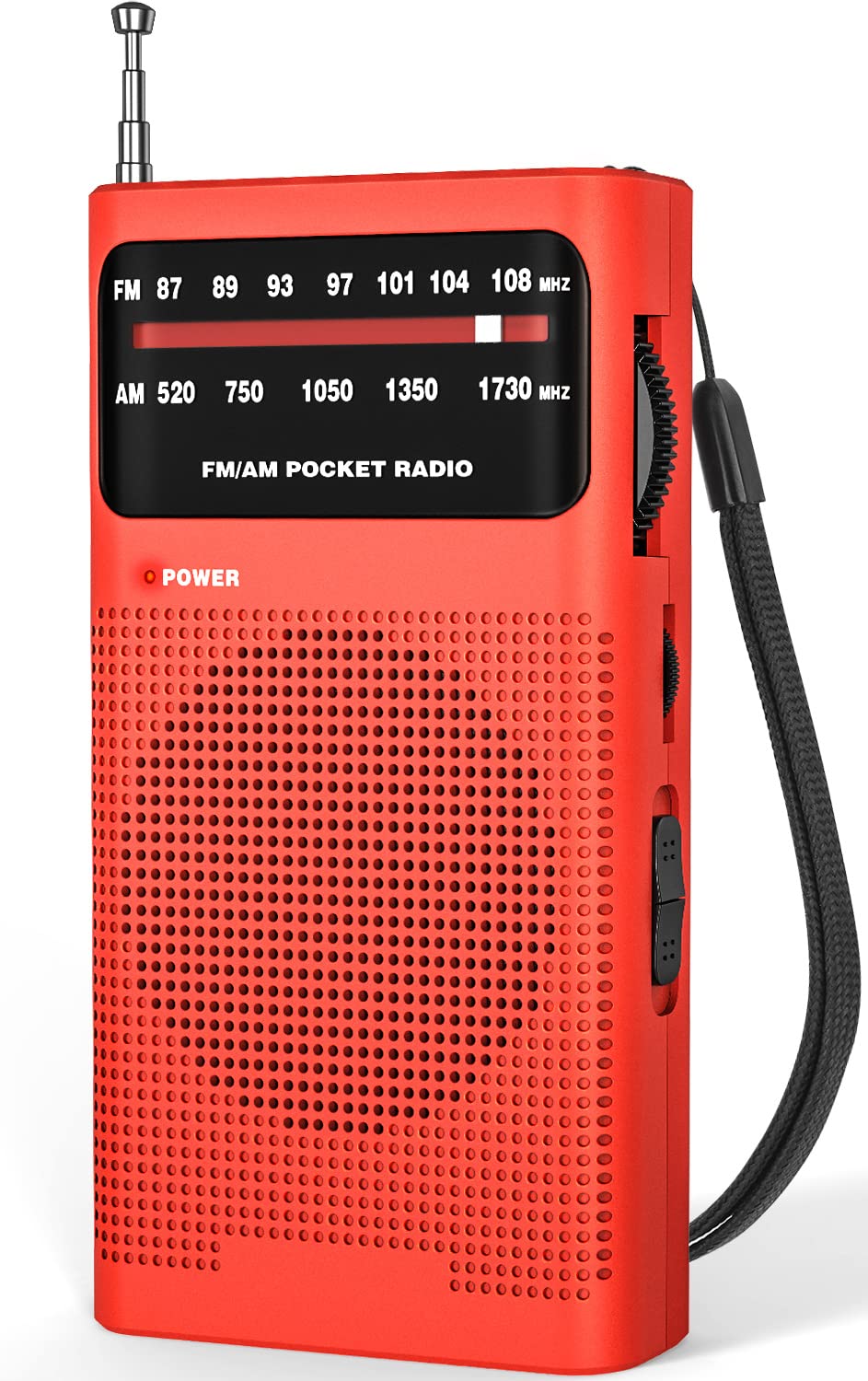 Goodes Portable Radio AM FM, Transistor Radio with Loud Speaker, Headphone Jack, 2AA Battery Operated Radio for Long Range Reception, Portable Radio for Indoor, Outdoor and Emergency Use