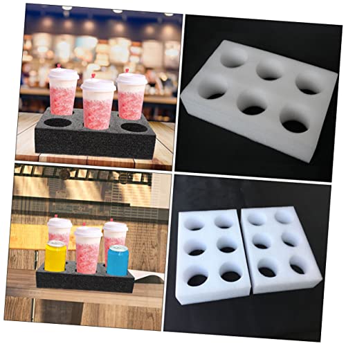 2pcs Milk Tea Cup Holder Reusable Cup Carrier Hot Drink Holder Coffee Cup Holder Take Cup Holder Car Drink Holder Takeout Beverage Carrier Universal Pearl Cotton Solution re-usable