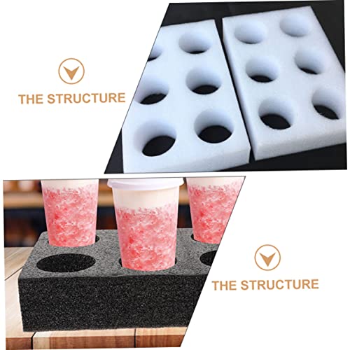 2pcs Milk Tea Cup Holder Reusable Cup Carrier Hot Drink Holder Coffee Cup Holder Take Cup Holder Car Drink Holder Takeout Beverage Carrier Universal Pearl Cotton Solution re-usable