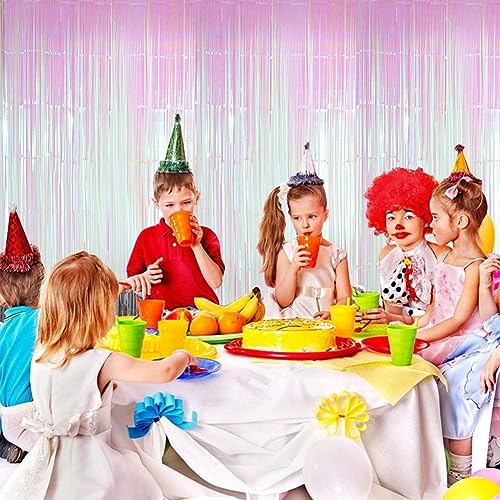 Twinkle Star 4 Pack Photo Booth Backdrop 3FT x 8FT Metallic Tinsel Foil Fringe Curtains Environmental Background for Birthday Wedding Party Christmas Decorations