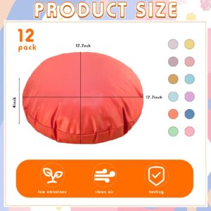 Timgle 12 Pcs 17.7 Inch Extra Large Round Floor Cushions Bulk Thicken Bigger Kids Flexible Floor Seating Soft Circle Floor Seat Pillows for Kids Toddler Home, Daycare, Classroom, Yoga, Kindergarten