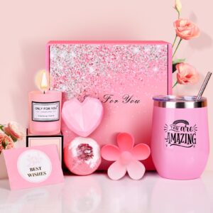 habiziya birthday gifts for women, gift basket for women, woman gift sets,spa care package,gifts for girlfriend wife mom sister friend teacher wine tumbler