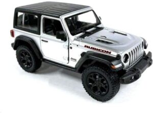 compatible with jeep 2018 wrangler rubicon silver hard top 1/34 scale diecast model car