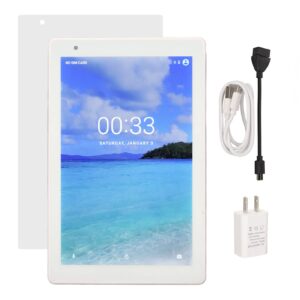 aqxreight 8.1 Inch Tablet, Call Tablet 2MP Front 5MP Rear Gold 100-240V for Android 10 for Reading (US Plug)