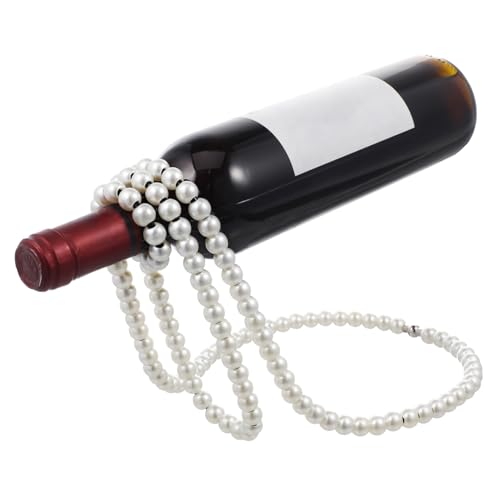 BESPORTBLE Wine Glass Necklace Holder Wine Stand Desktop Decoration Wine Display Rack Pearl Wine Rack Ornaments White Suspension Wine Rack Red Wine Hodler Wine Storage Rack