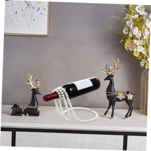 BESPORTBLE Wine Glass Necklace Holder Wine Stand Desktop Decoration Wine Display Rack Pearl Wine Rack Ornaments White Suspension Wine Rack Red Wine Hodler Wine Storage Rack