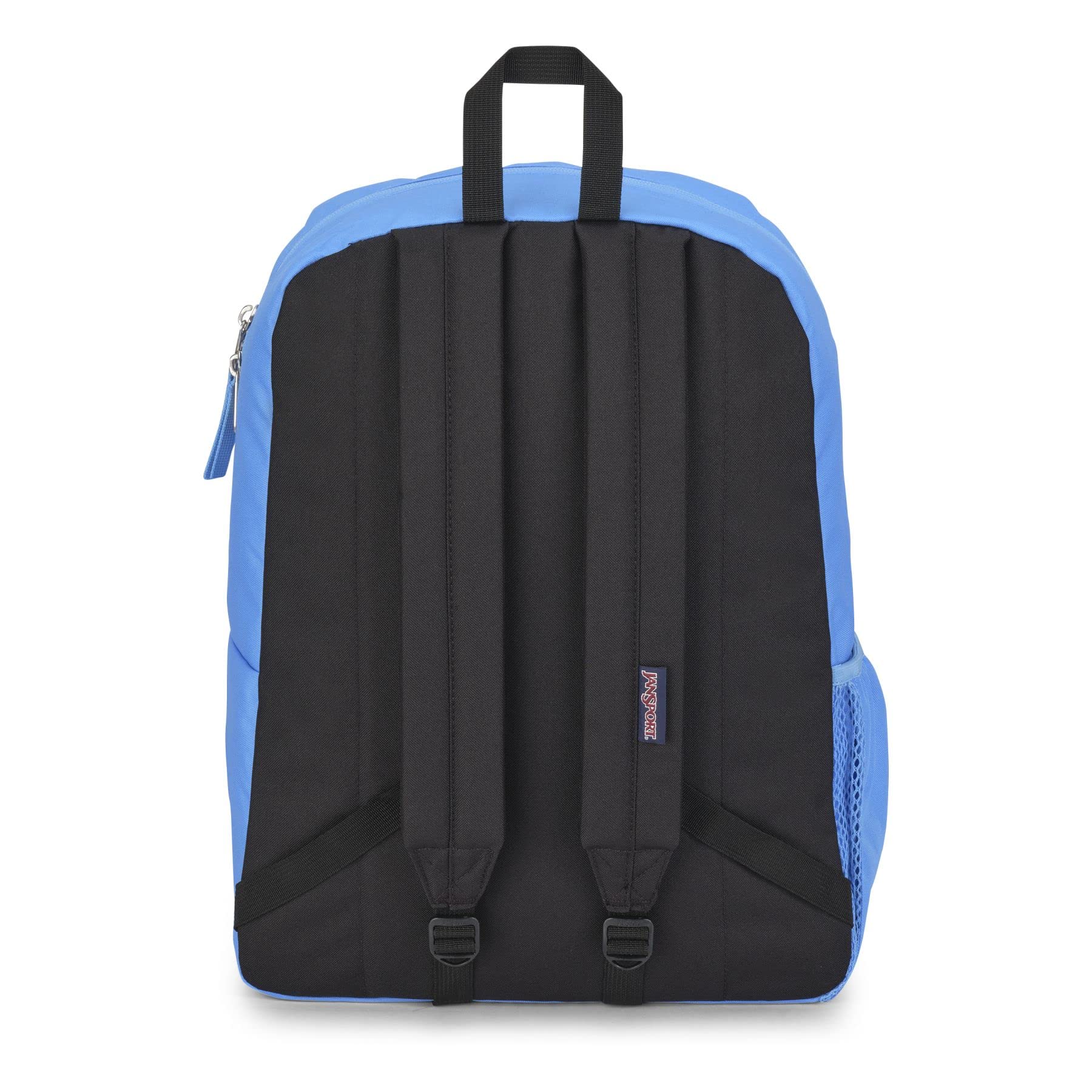 JanSport Cross Town Backpack, 17" x 12.5" x 6" - Simple Bag with 1 Main Compartment, Front Utility Pocket - Premium Class Accessories - Blue Neon