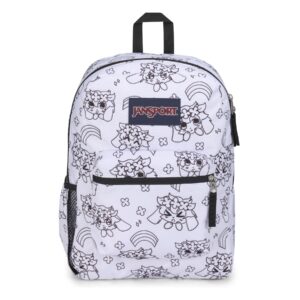 jansport cross town backpack, 17" x 12.5" x 6" - simple bag with 1 main compartment, front utility pocket - premium class accessories - anime emotions