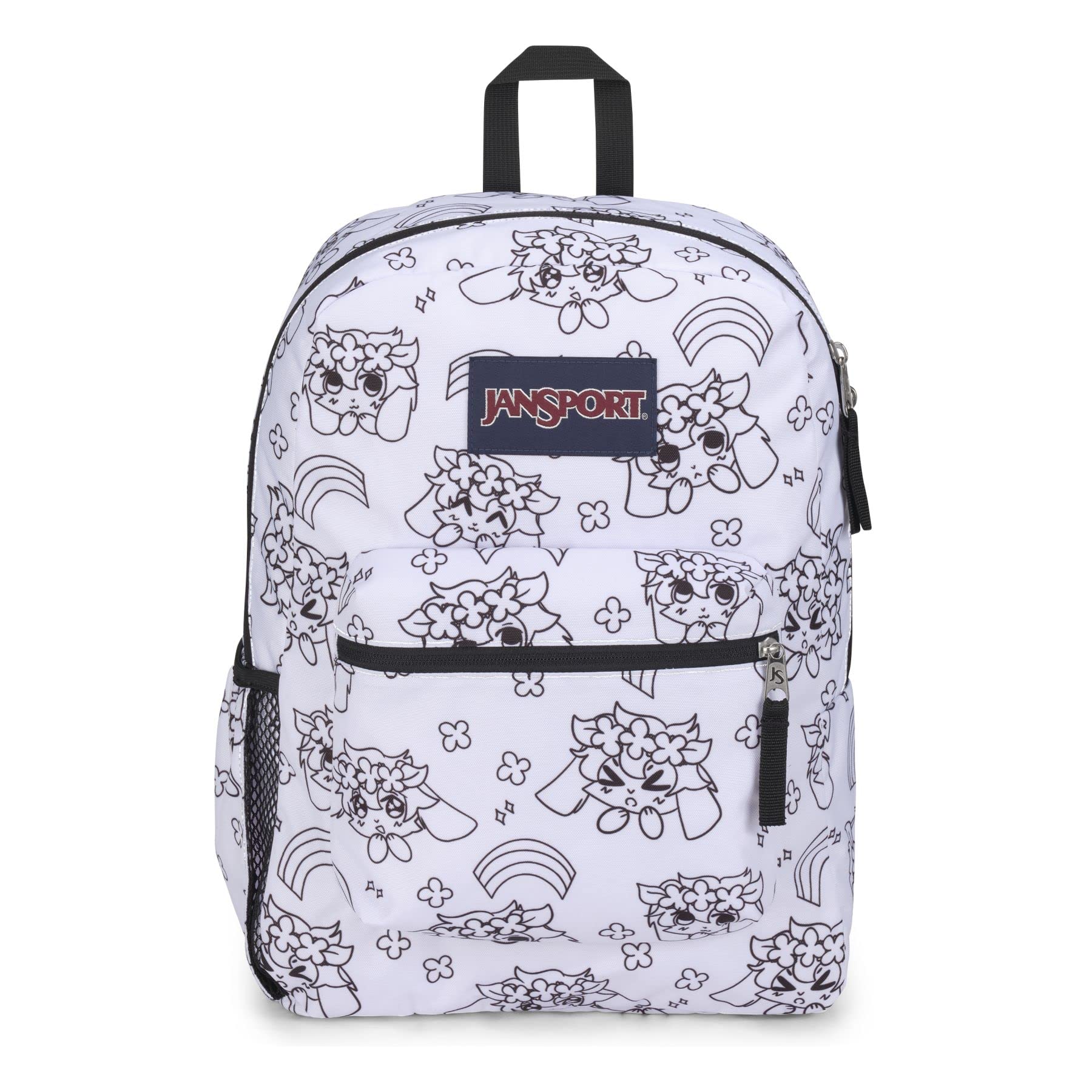 JanSport Cross Town Backpack, 17" x 12.5" x 6" - Simple Bag with 1 Main Compartment, Front Utility Pocket - Premium Class Accessories - Anime Emotions