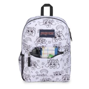 JanSport Cross Town Backpack, 17" x 12.5" x 6" - Simple Bag with 1 Main Compartment, Front Utility Pocket - Premium Class Accessories - Anime Emotions