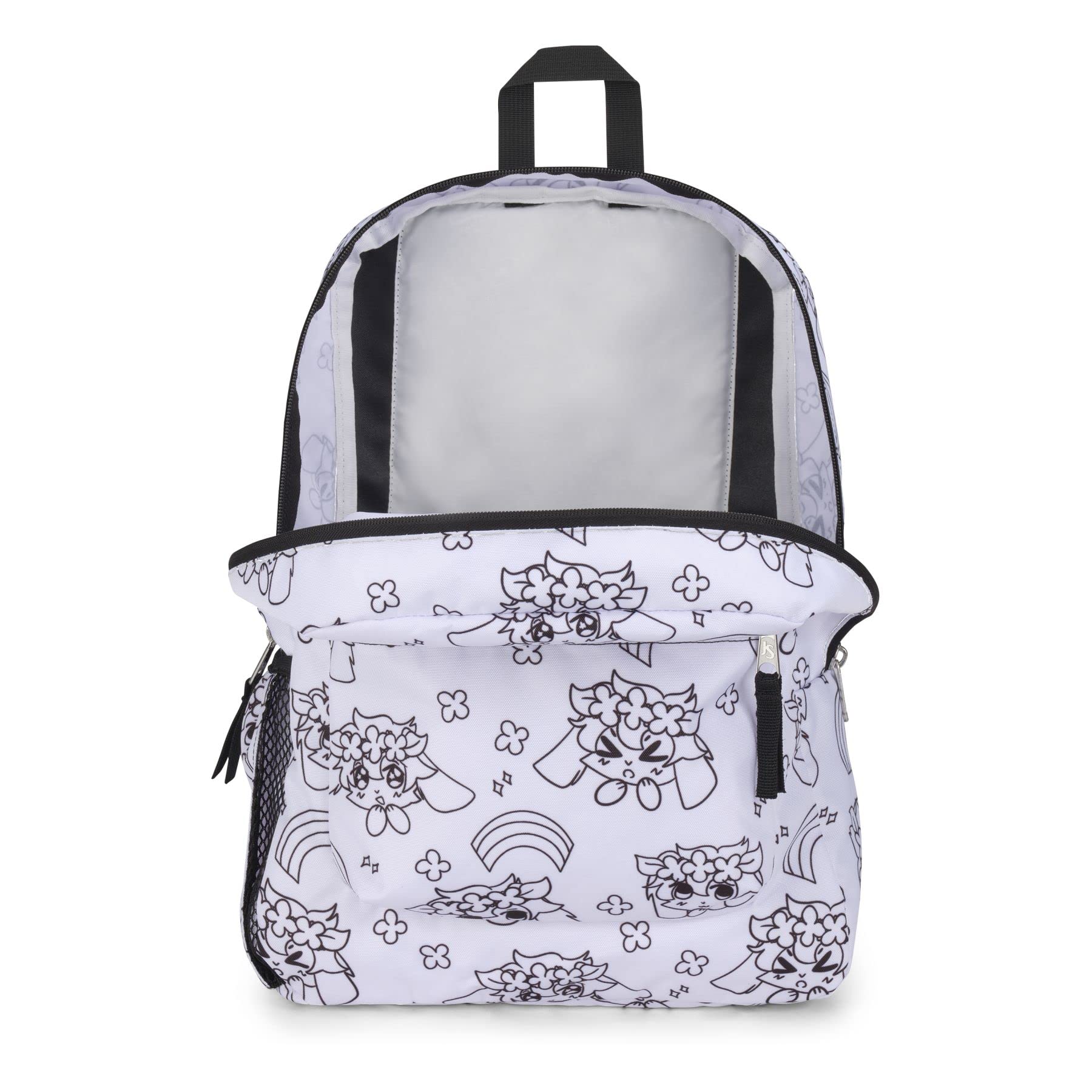 JanSport Cross Town Backpack, 17" x 12.5" x 6" - Simple Bag with 1 Main Compartment, Front Utility Pocket - Premium Class Accessories - Anime Emotions