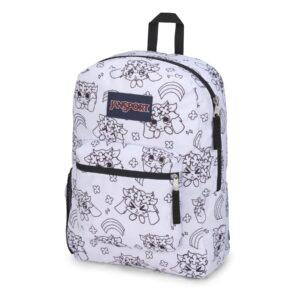 JanSport Cross Town Backpack, 17" x 12.5" x 6" - Simple Bag with 1 Main Compartment, Front Utility Pocket - Premium Class Accessories - Anime Emotions