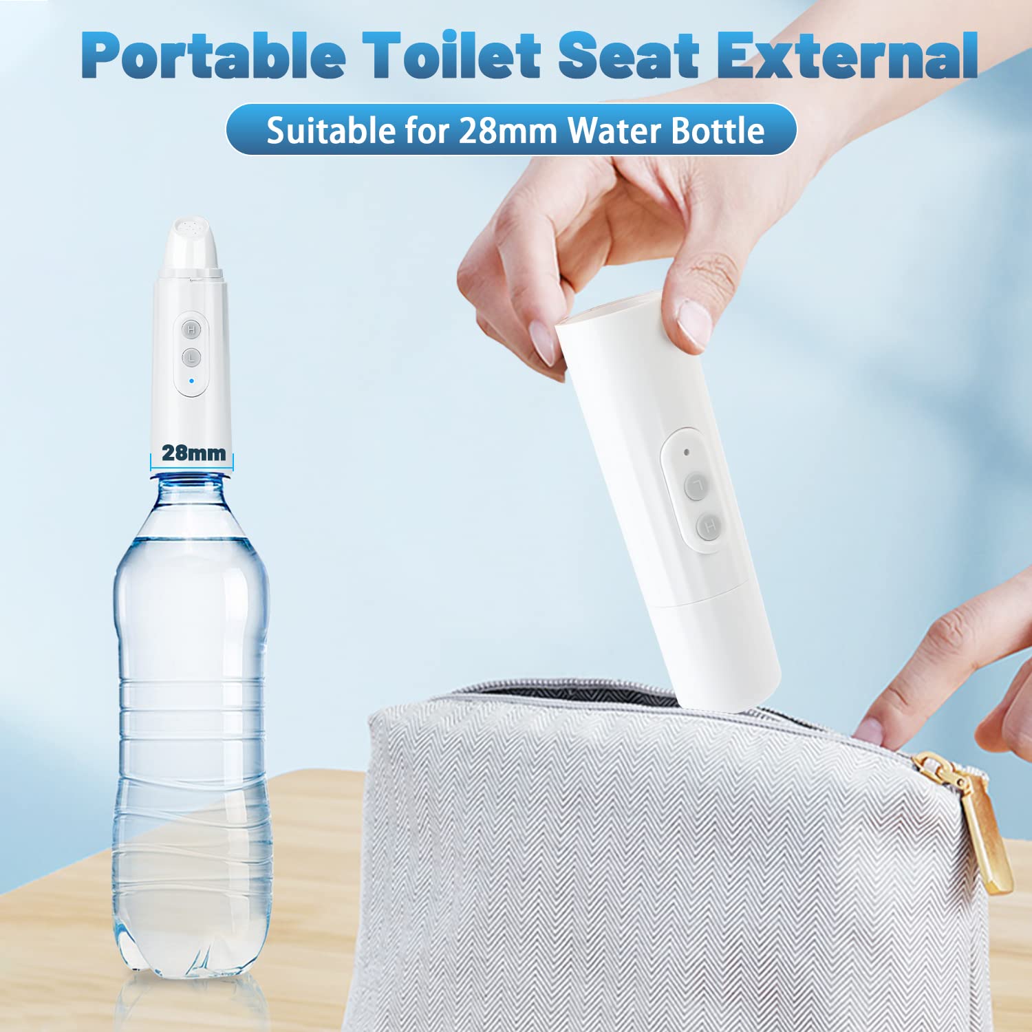 Portable Bidet, Travel Bidet, Rechargeable Portable Bidet for Women&Man, Mini Handheld Portable Bidet Sprayer with Travel Bag for Personal Cleaning | Essential for Babies and Postpartum