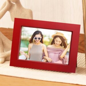 CURTEK 4-Pack 5 x 7 Red Picture Frame with Removable Cushion Show Picture 4.8 x 6.8 Inches for Table Top Display and Wall Mounting Photo Frame Vertical or Horizontal Display