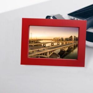 CURTEK 4-Pack 5 x 7 Red Picture Frame with Removable Cushion Show Picture 4.8 x 6.8 Inches for Table Top Display and Wall Mounting Photo Frame Vertical or Horizontal Display