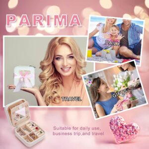 Parima Travel Jewelry Case for Women Fashion, A Initial Small Travel Jewelry Case | Personalized White Jewelry Case for Teen Girl | Gifts Trendy Stuff