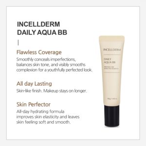 gadi place Incellderm Daily Aqua BB Cream 30g | Blemish Balm | Beauty Balm | Face Makeup for All Skin Types | K-Beauty